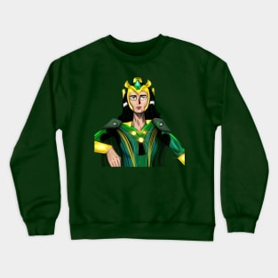 mexican goddess in mayan armor Crewneck Sweatshirt